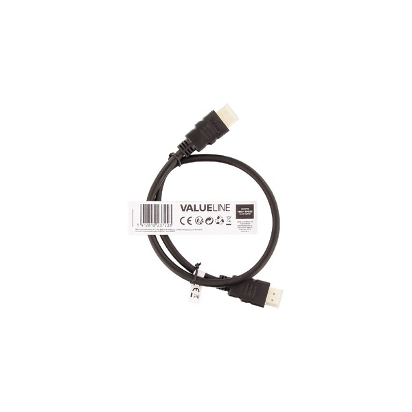 Valueline VGVT 34000B05 Καλώδιο HDMI αρσ. - HDMI αρσ. 0.5m με επίχρυσες επαφές 4K-3D
